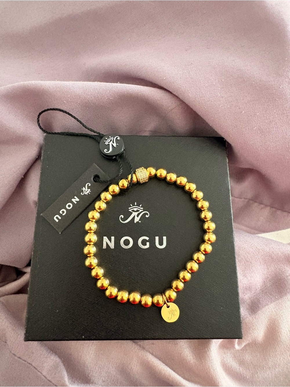 NOGU Gold Beaded Stretch Bracelet
